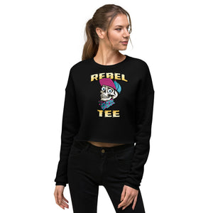 Women Rebel Tee Skull Crop Sweatshirt