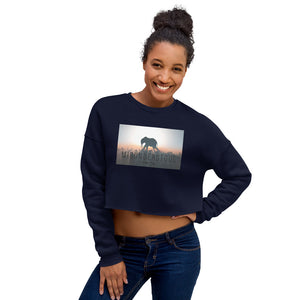 Women Elephant Surreal Crop Sweatshirt